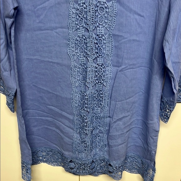 Isaac Mizrahi Blue Tunic Cover Up - Picture 3 of 7